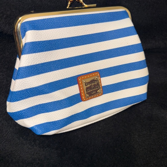 Dooney & Bourke Blue and White Striped Coin Purse - Picture 3 of 14